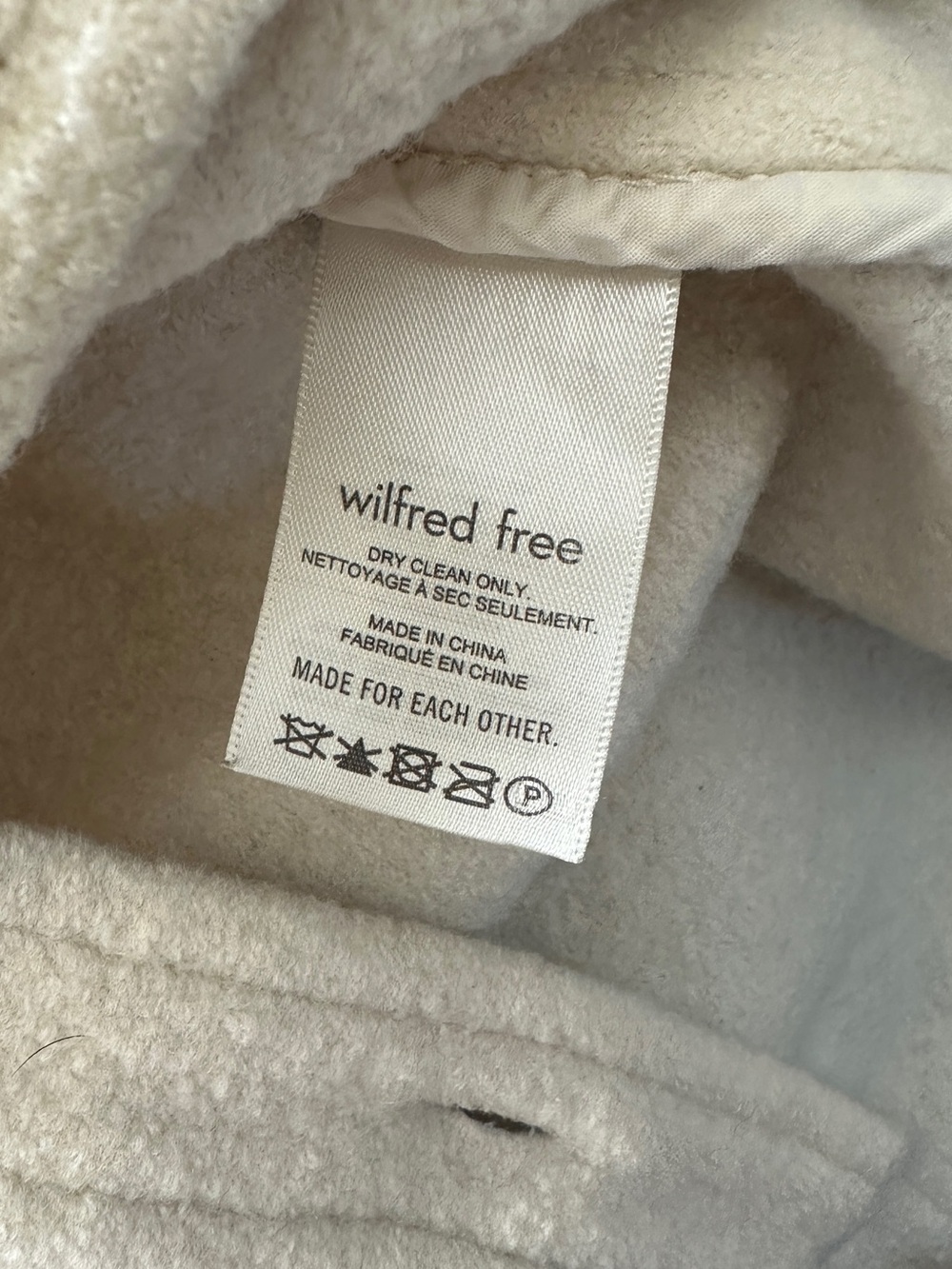 Wilfred Free Oatmeal Wool Shacket | 100% Merino Wool | Aritizia Size S - Picture 9 of 11